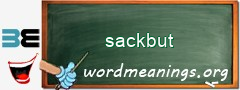 WordMeaning blackboard for sackbut
